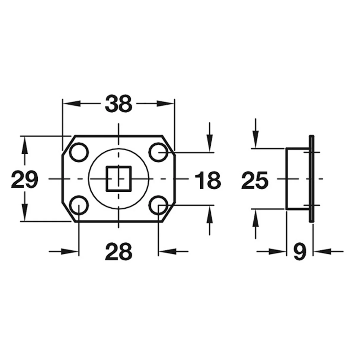 FIXED DEAD MOUNT D41x9 BRS/SELF - Image 2