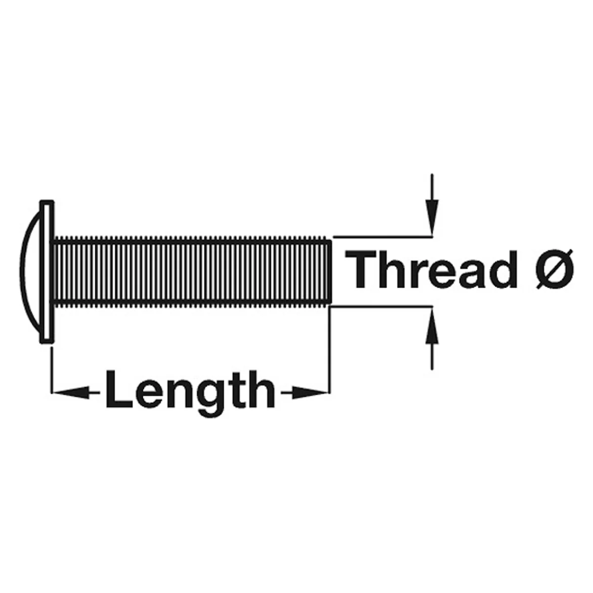 FLAT HEAD BOLT M6x28 ST/GLV x100 - Image 2