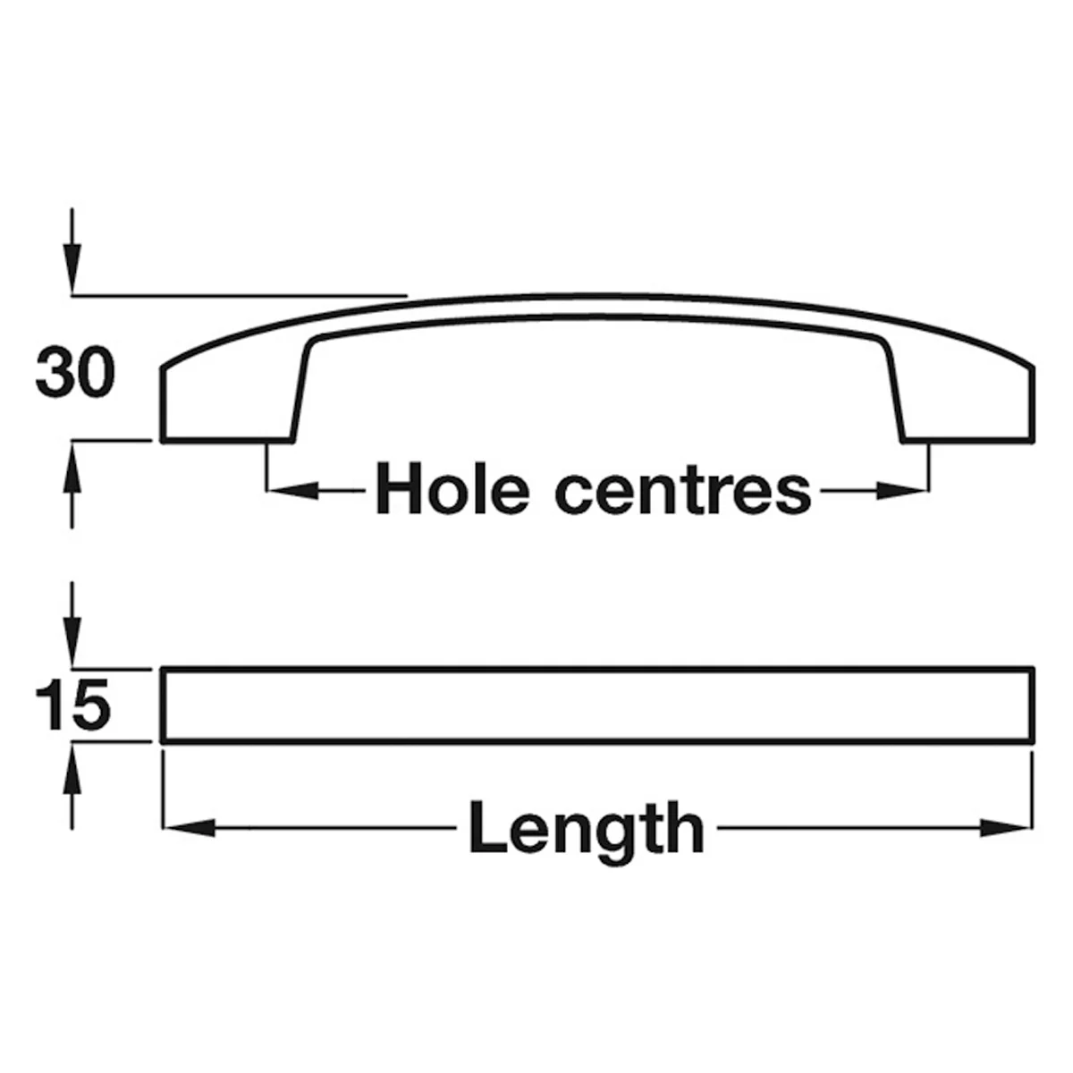 FLORENCE BOW HANDLE 128HC ALU/BNI - Image 2