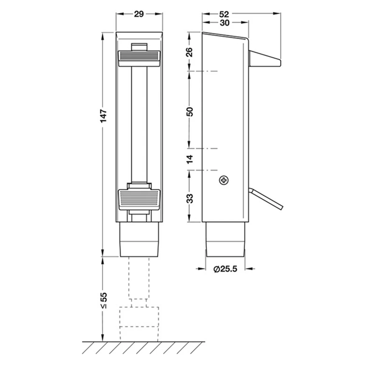 FOOT OPERATED DOOR HOLDER SLMS - Image 2