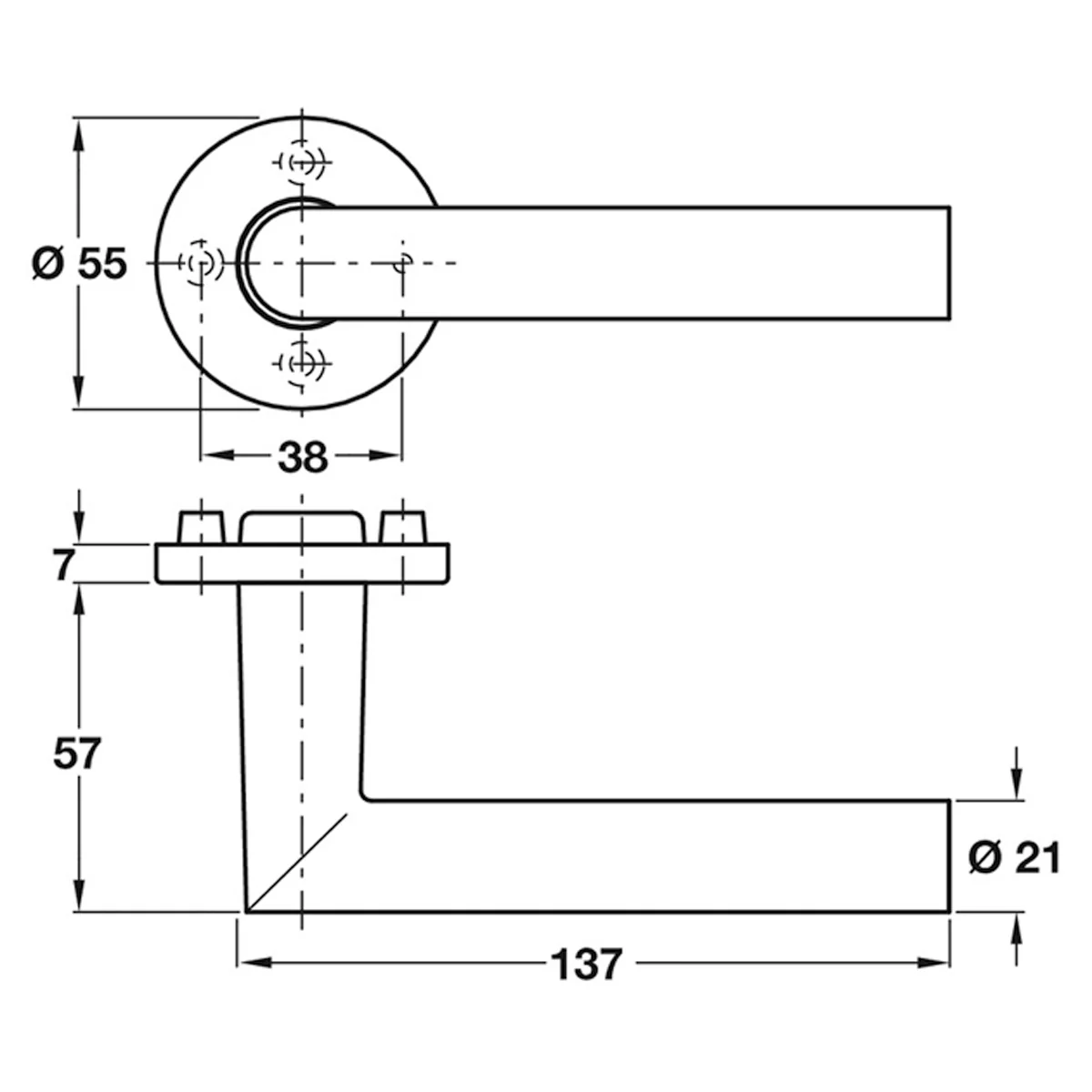 FSB ASL 1076 LEVER D55x137x57 SSS - Image 2