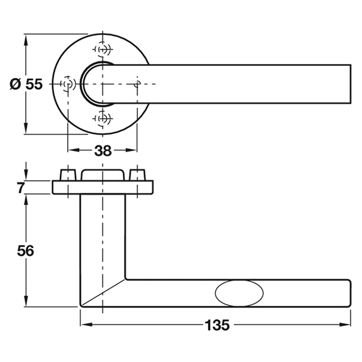 FSB ASL 1108 LEVER D55x135x56 SSS - Image 2