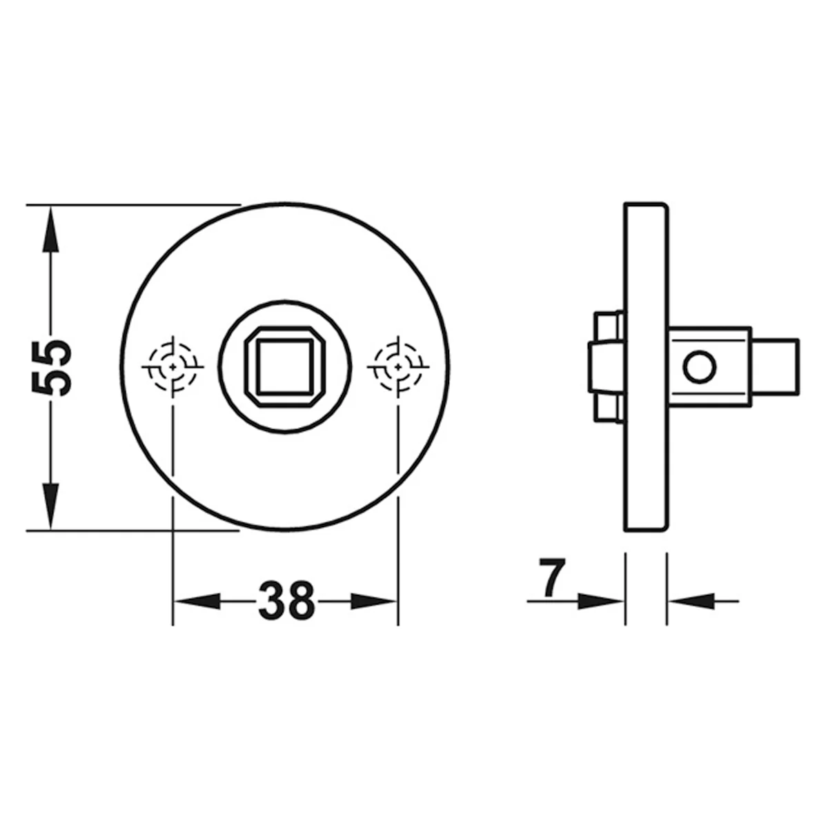 FSB ASL HANDLE ROSE D55x7 SAA - Image 2