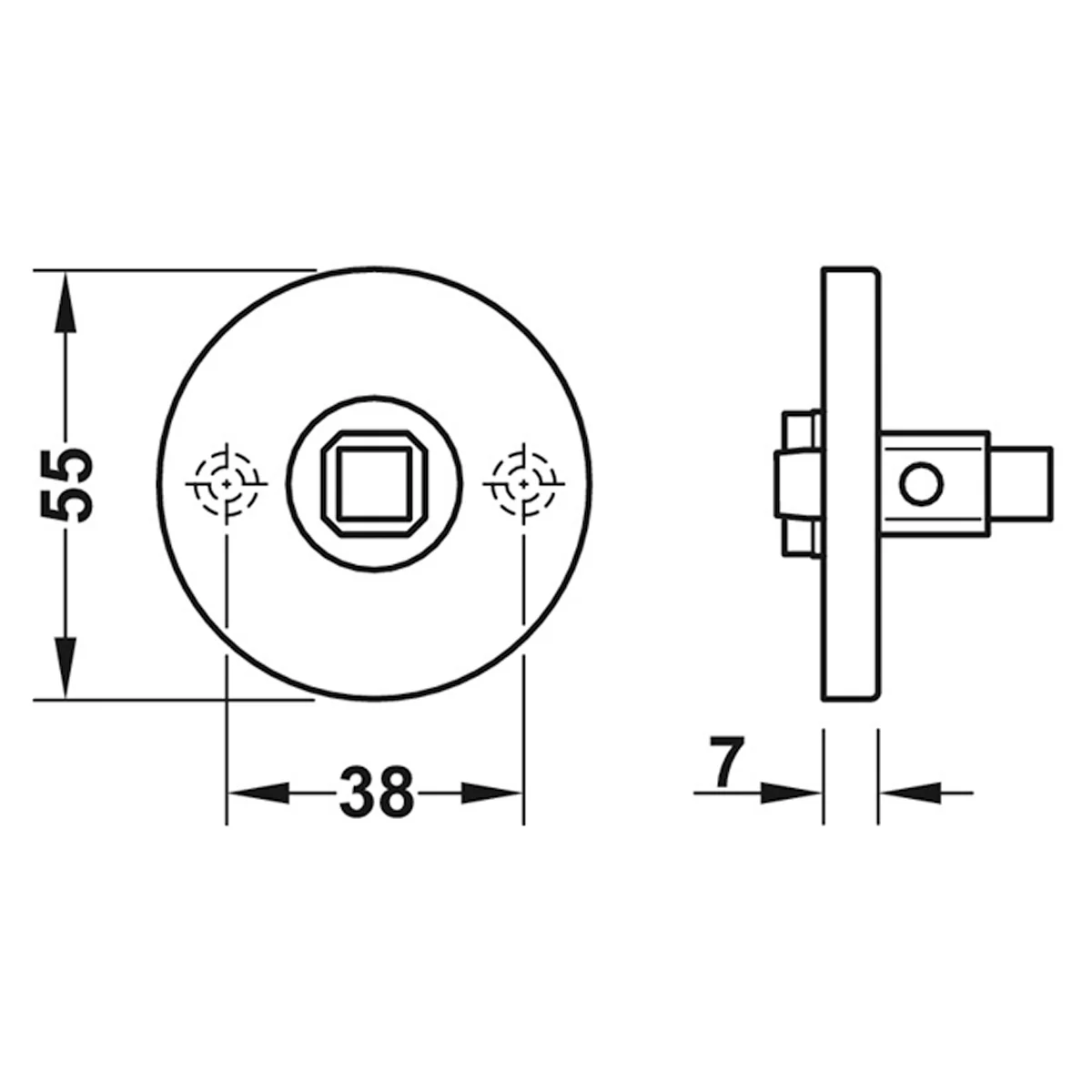 FSB ASL HANDLE ROSE D55x7 SSS - Image 2