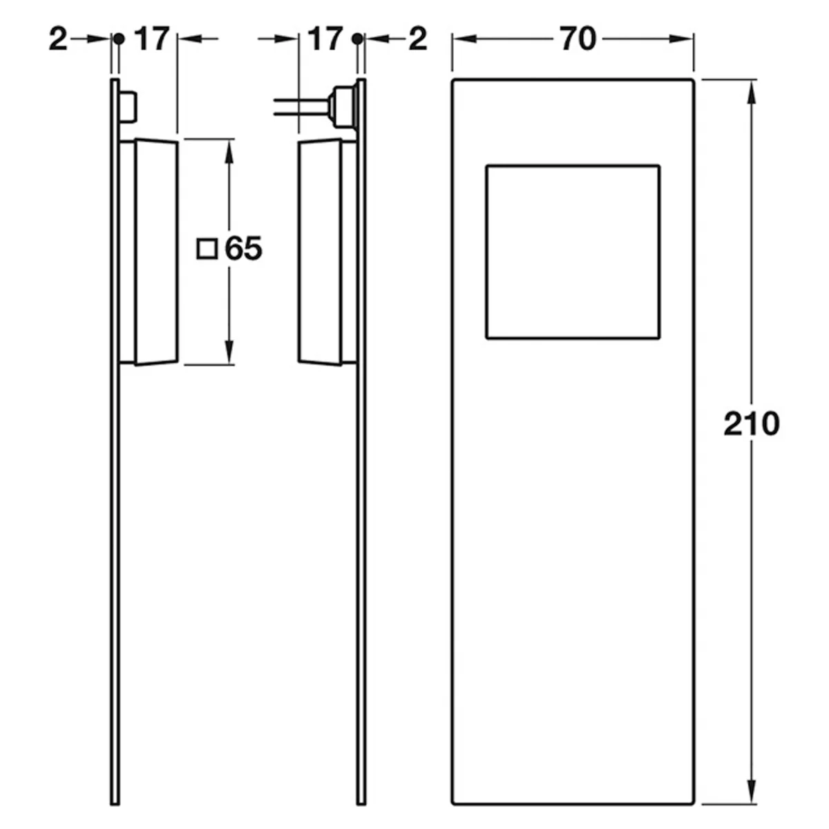 FSB4255 FLUSH PULL HDL CLOSED 304 - Image 2