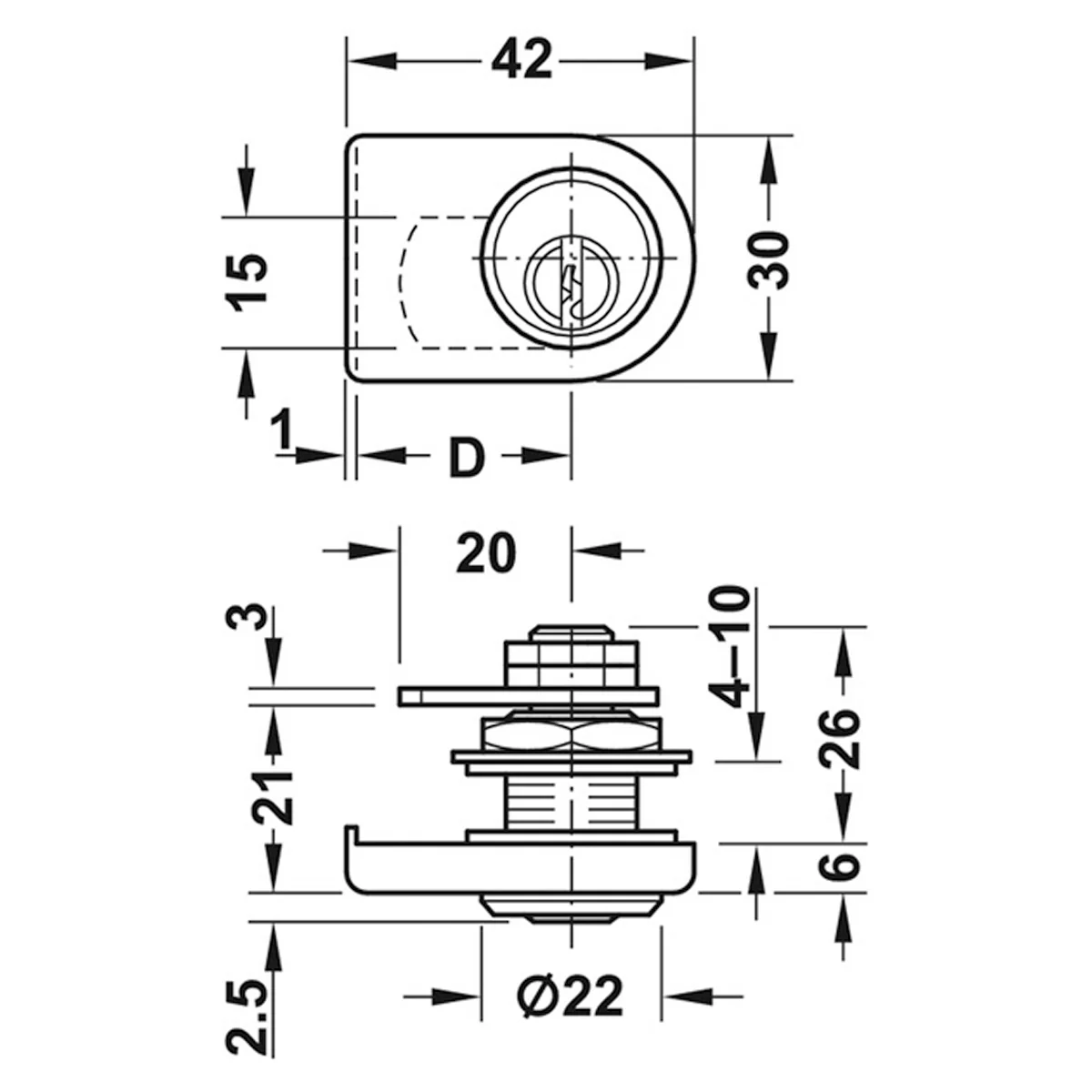 GL DR CYL LOCK 90deg MST ZA/MNP - Image 2