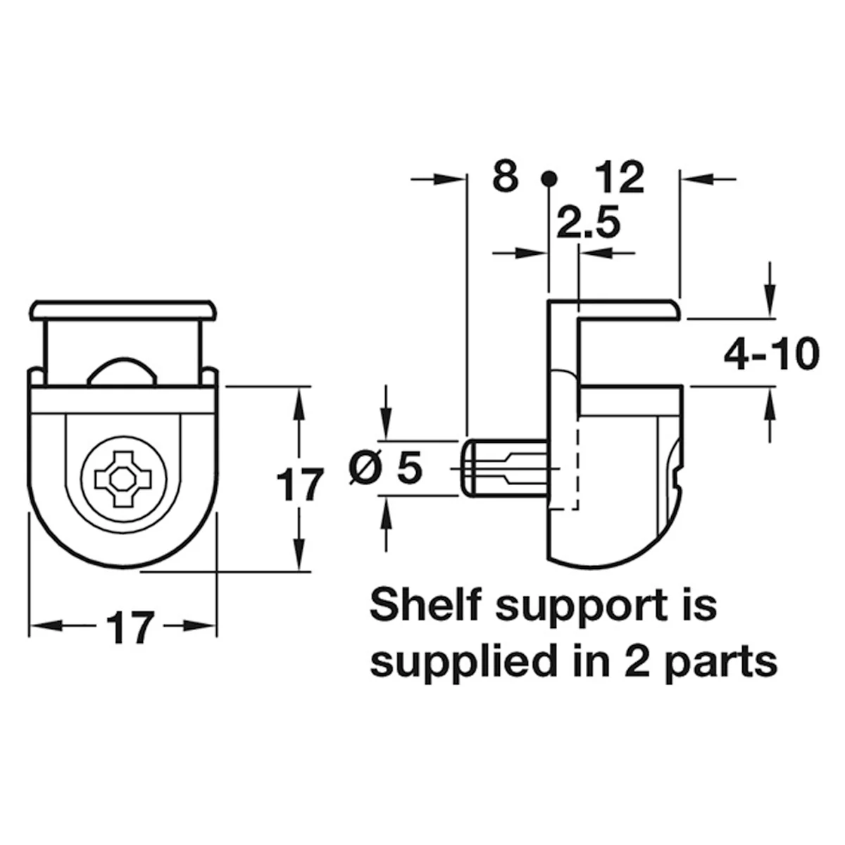 GLASS SHELF SUPP 4/10GLASS ZA/NP - Image 2