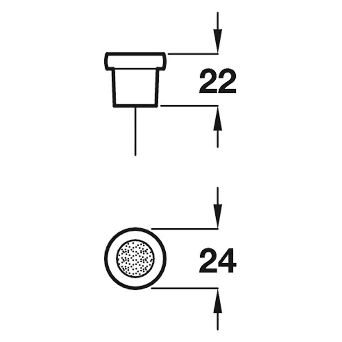 GLITTER RND KNOB D24x22 ZA/PC - Image 2