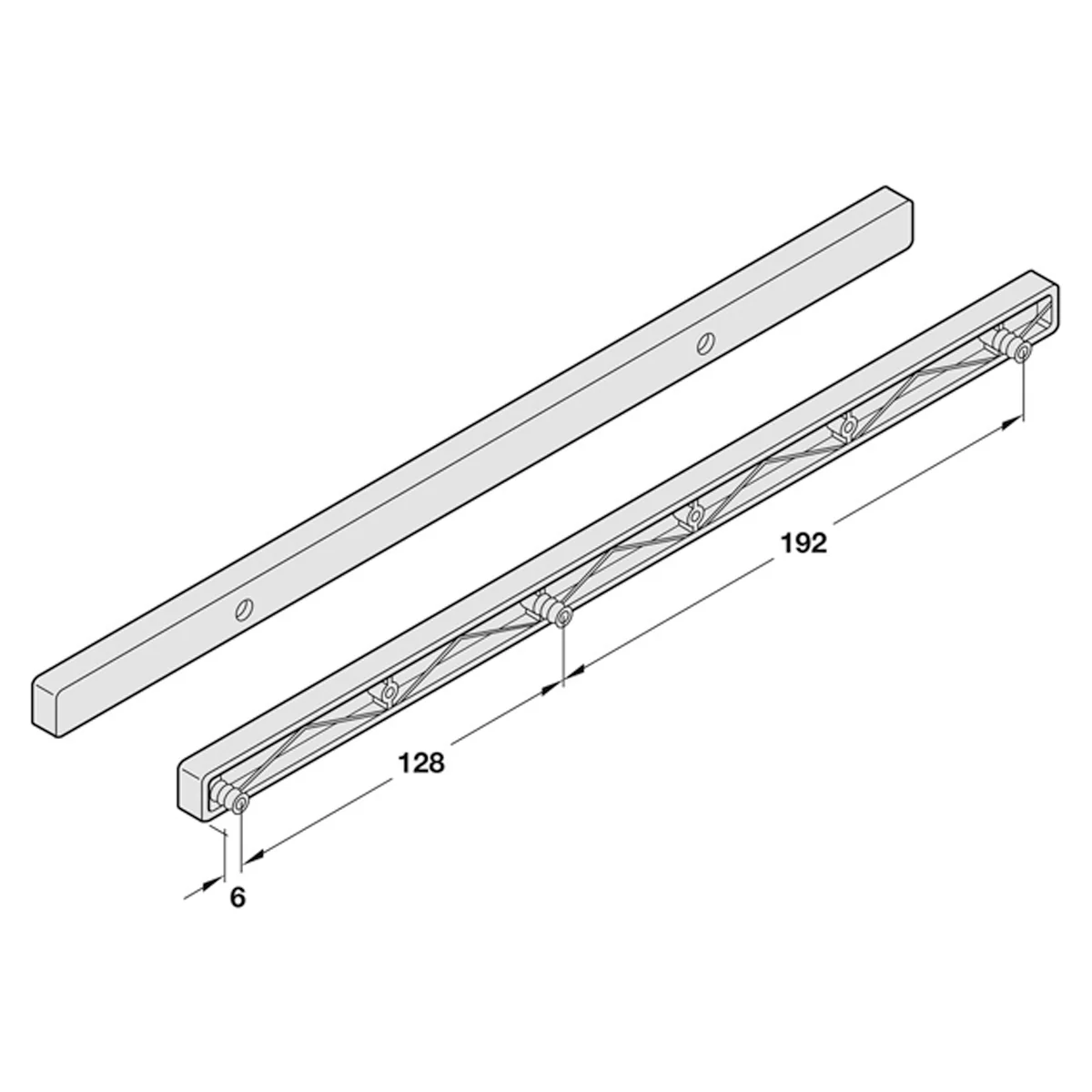 GUIDE TRACK 350x16x18.5 PL/WHI - Image 2