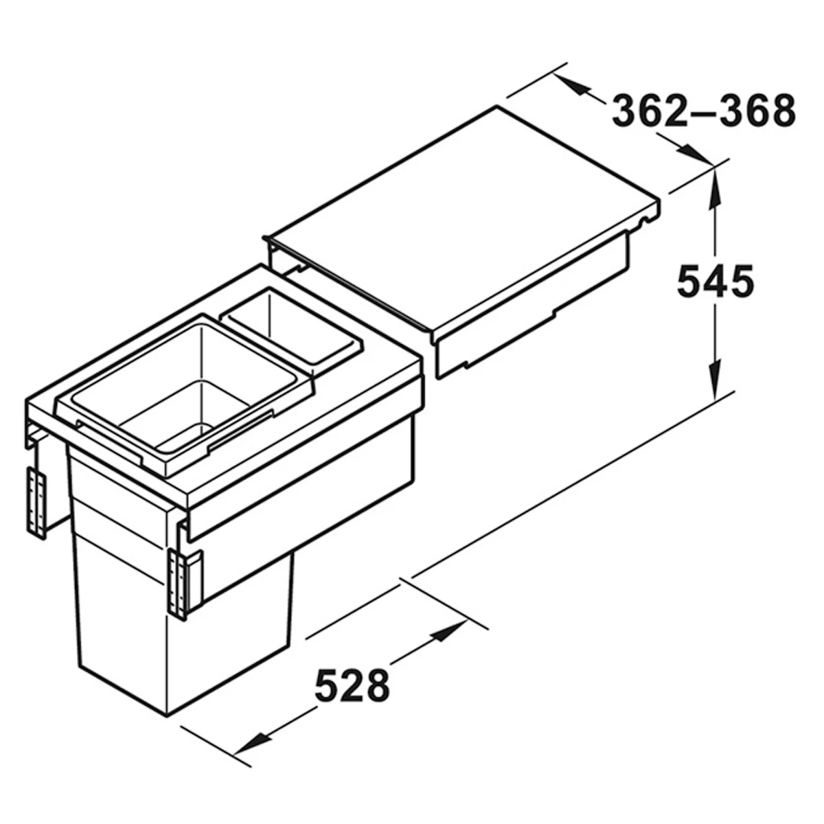 HAILO EURO BIN 400 35+7L LGY - Image 2