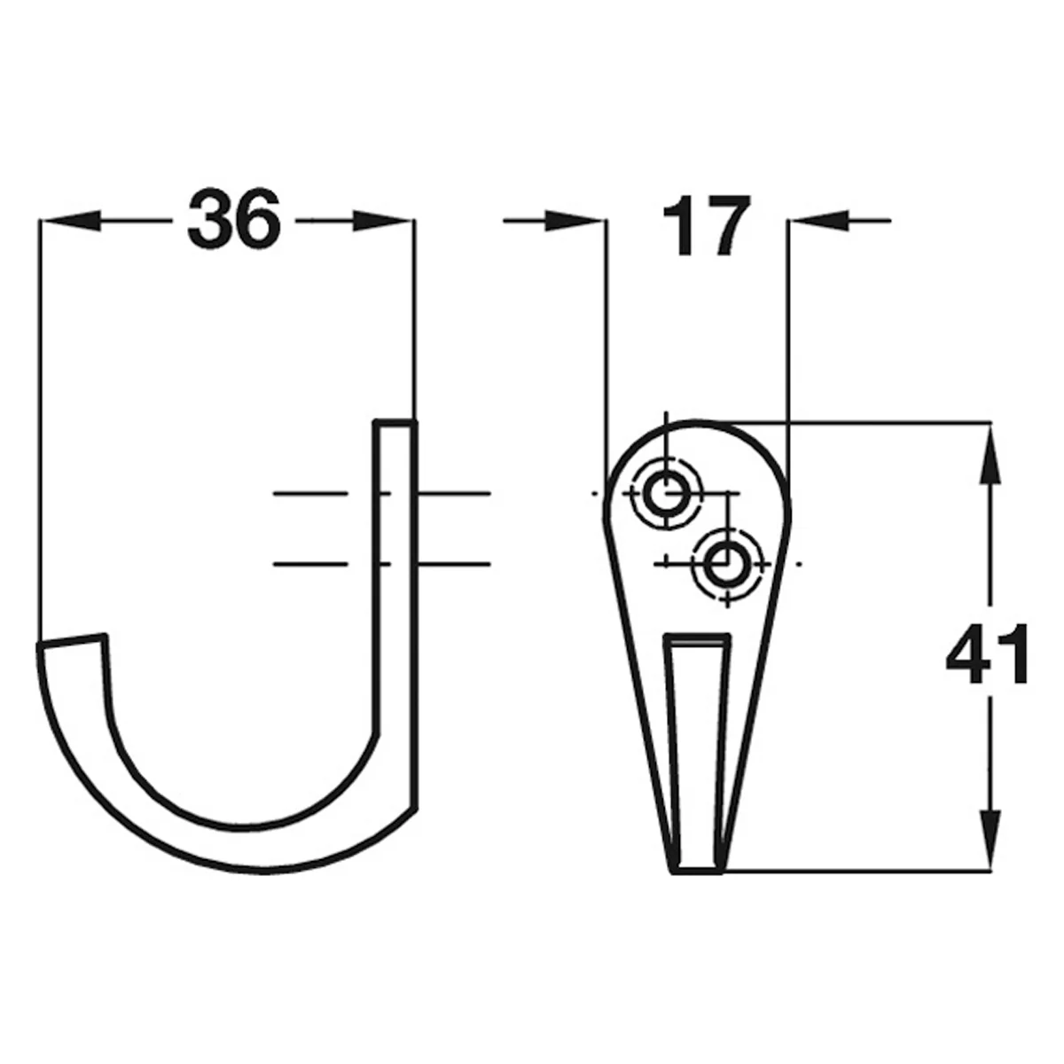 HAT HOOK 41x17x36 ZA/PCP - Image 2