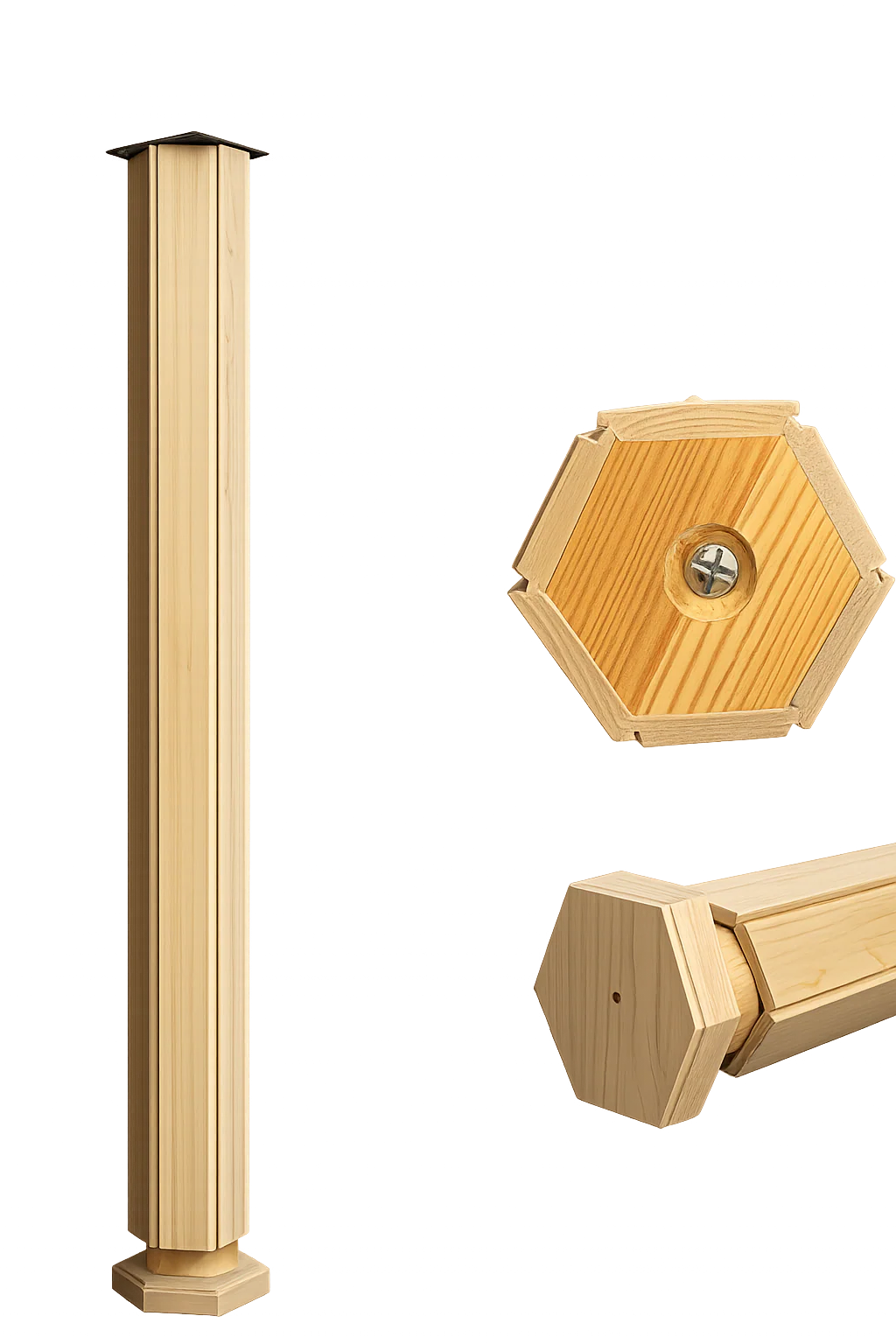 HEX ADJ BREAKFAST BAR LEG 710 PINE - Image 2