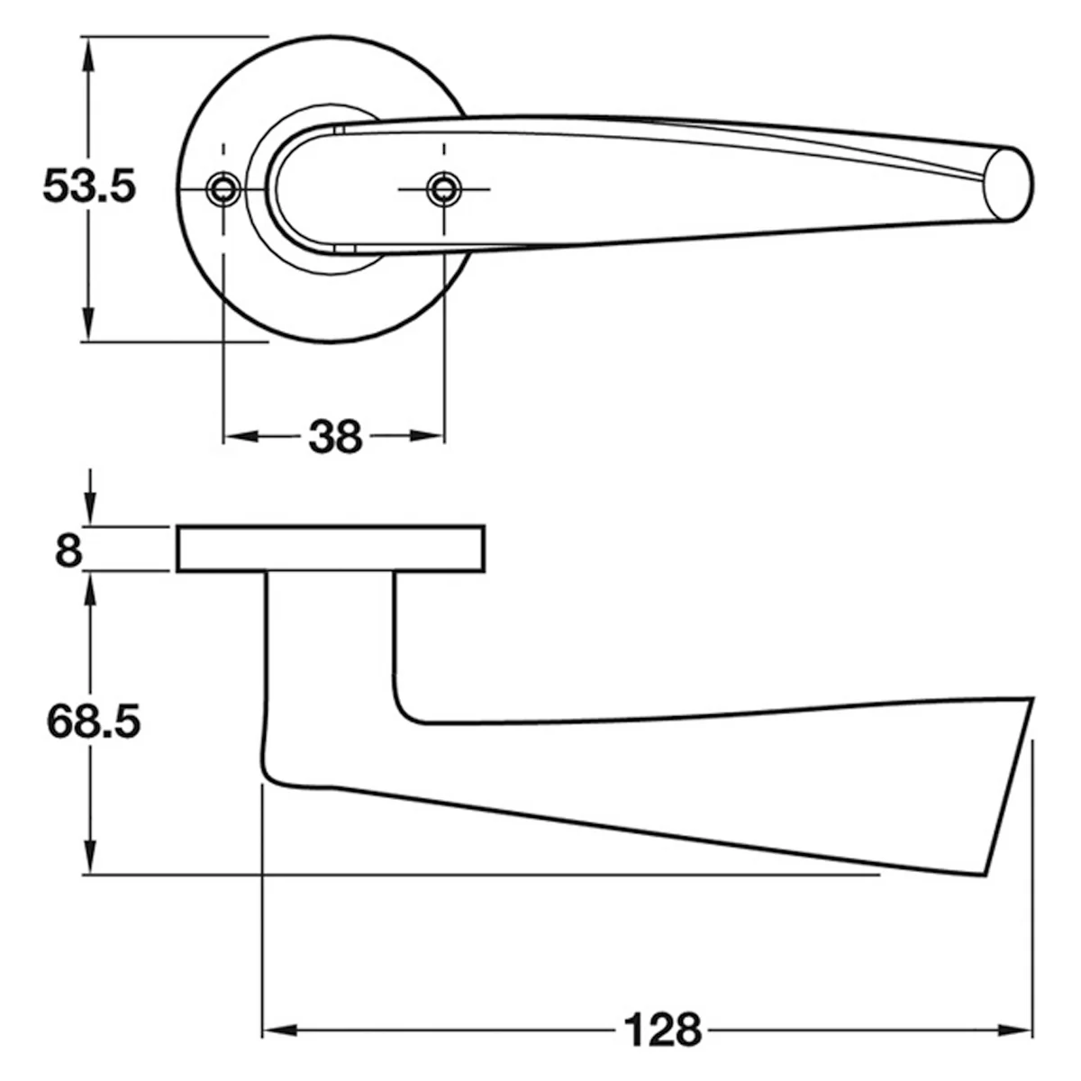 HL09 LEVER HANDLE TWIST 304SSS STD - Image 2