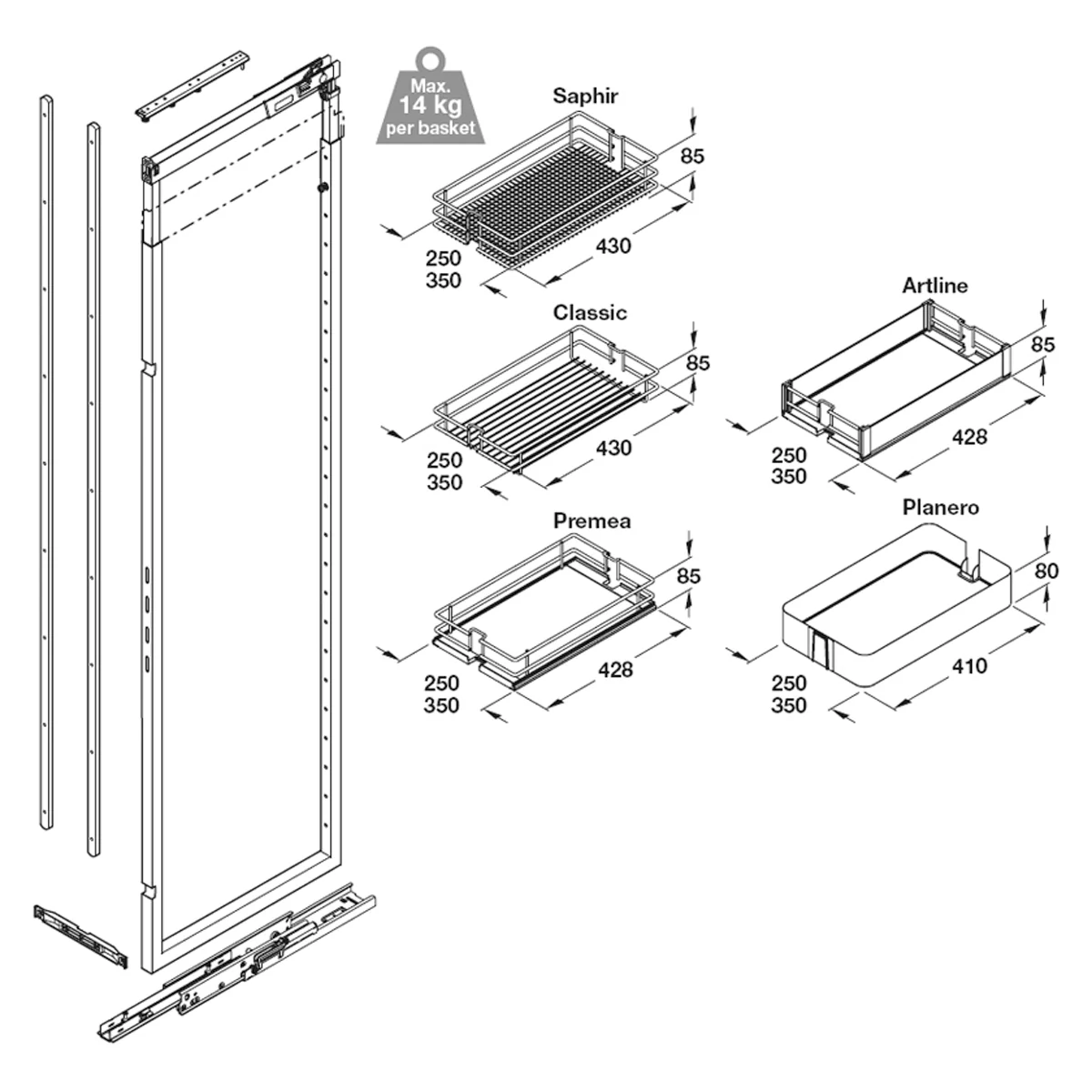HSA LARD UNIT FE 300x2140-2330 GRY - Image 2