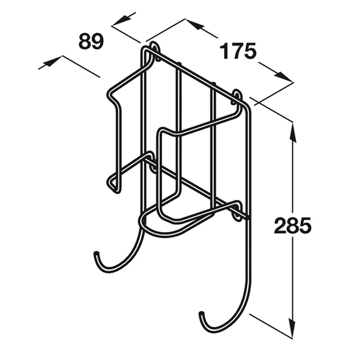 IRON HOLDER SET 175x300x89 ST/CP - Image 2