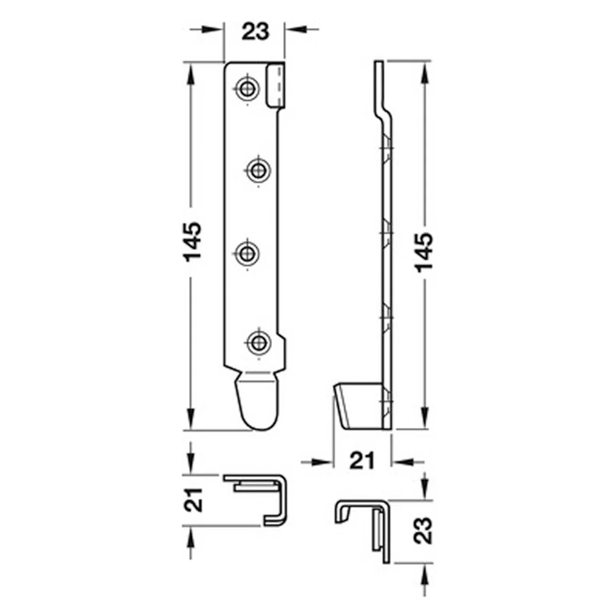 IXCONNECT BED BRACKET 145 ST/ZP - Image 2