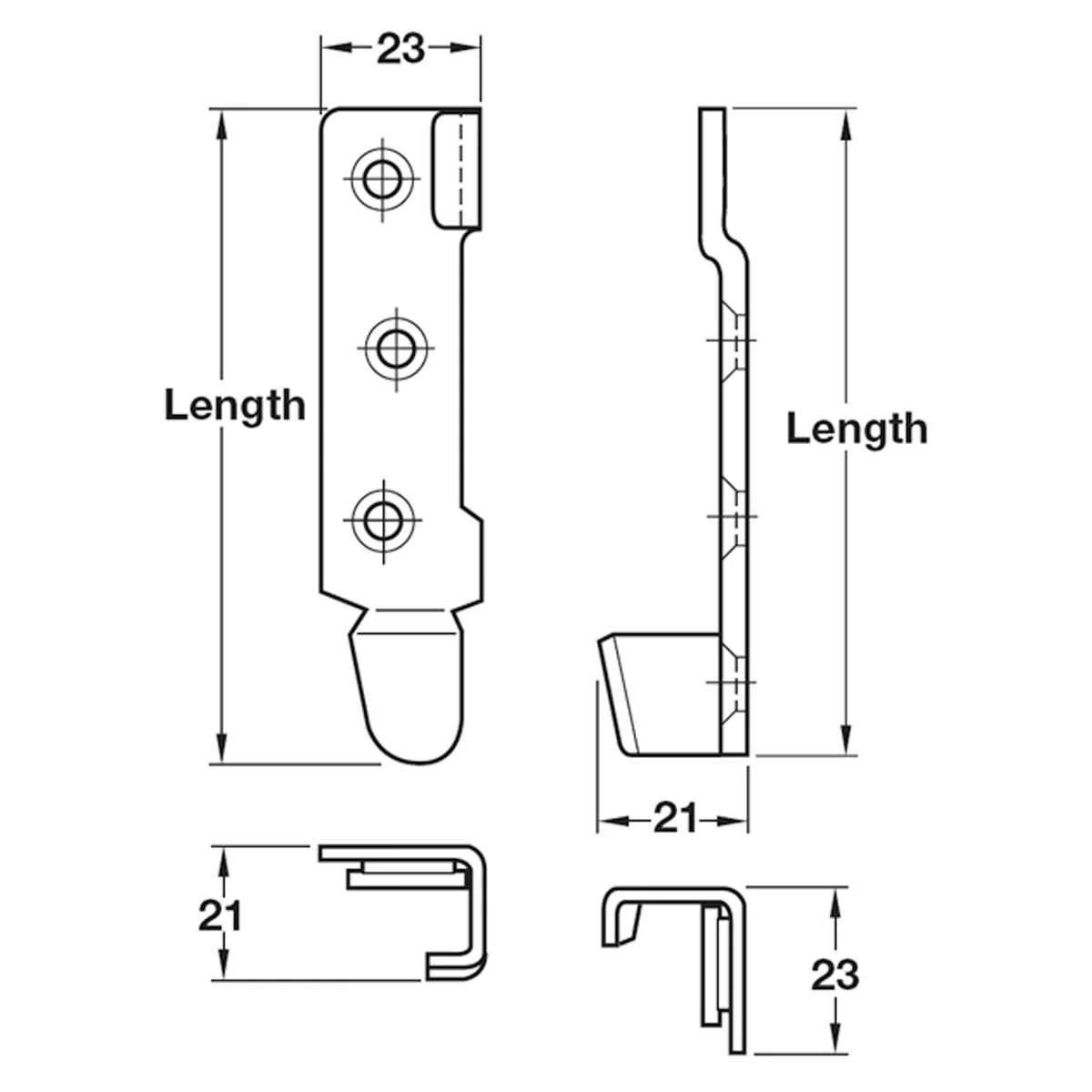 IXCONNECT BED BRACKET 95 ST/ZP - Image 2