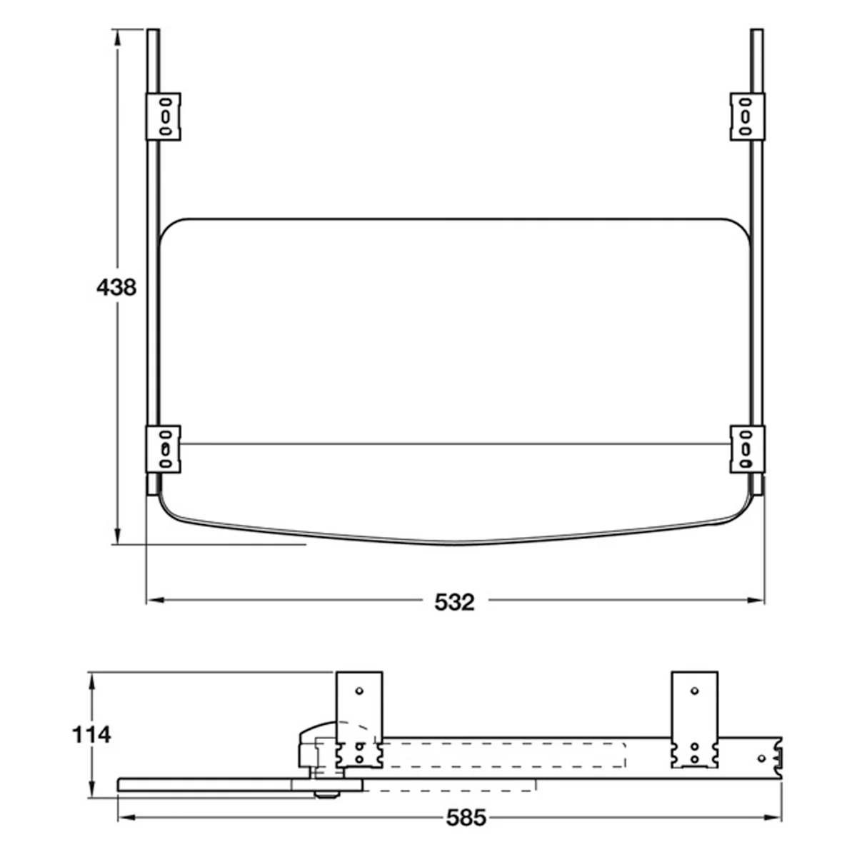 IZON PULLOUT KEY TRAY 20KG MDF/BLK - Image 2