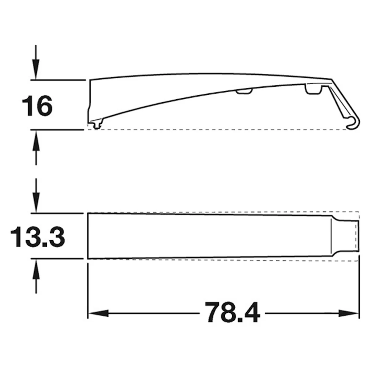 K PUSH TECH LONG SURFACE MOUNT WHI - Image 2