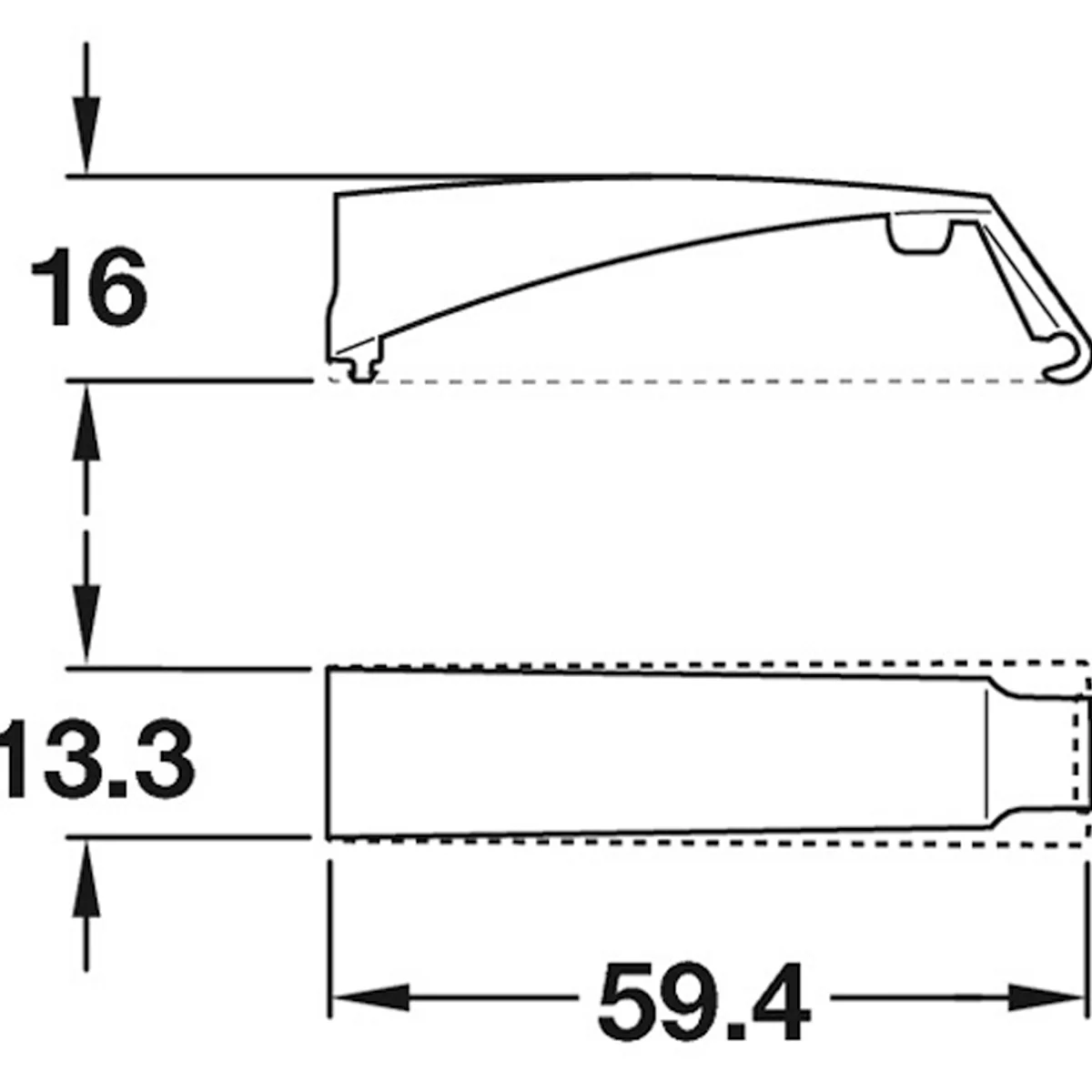 K PUSH TECH SHRT SURFACE MOUNT WHI - Image 2