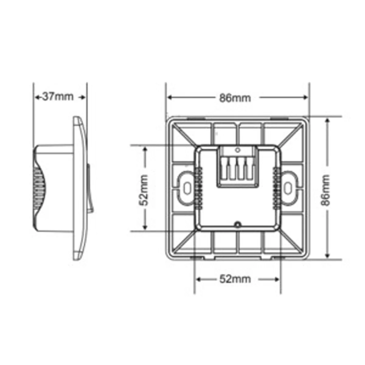 KINETIC INTEGRAL ELECTRIC-KINETIC SWITCH IP20 1G 4A/800W BLK+WHI - Image 2