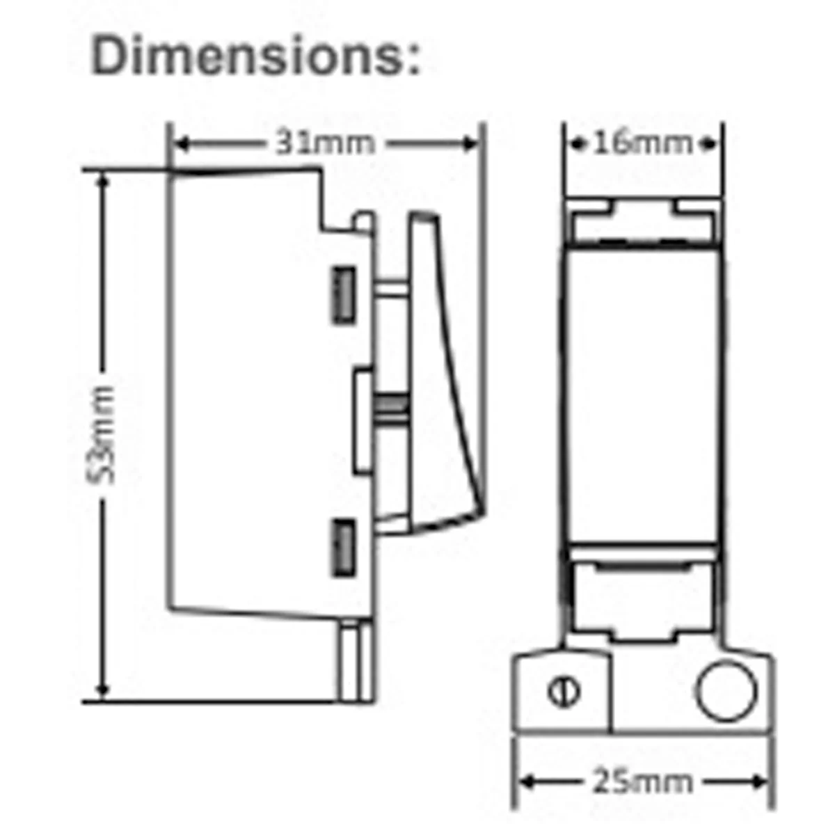 KINETIC MINI GRID SWITCH IP20 1G DIMMING MBK - Image 2