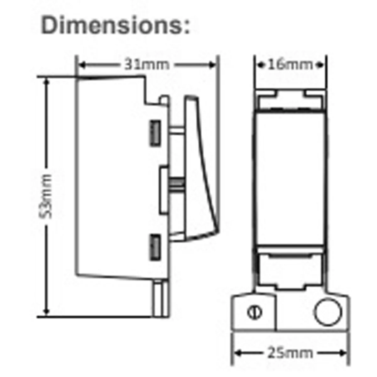 KINETIC MINI GRID SWITCH IP20 1G ON/OFF STST - Image 2