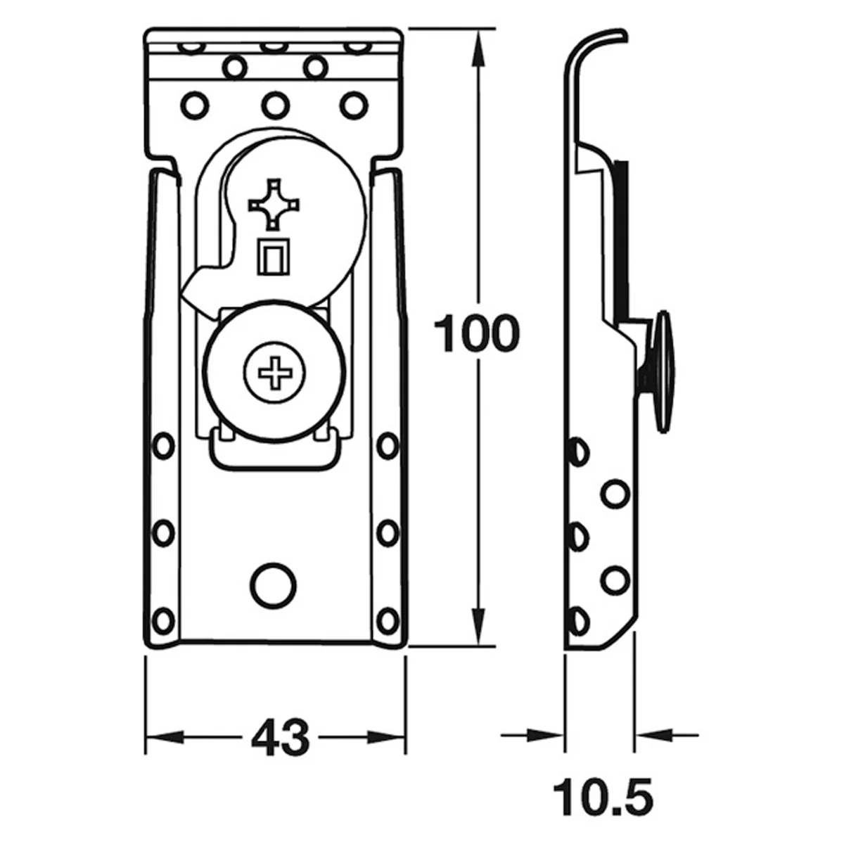 KOALA CONC CABINET HANGER 100x43 ZP - Image 2