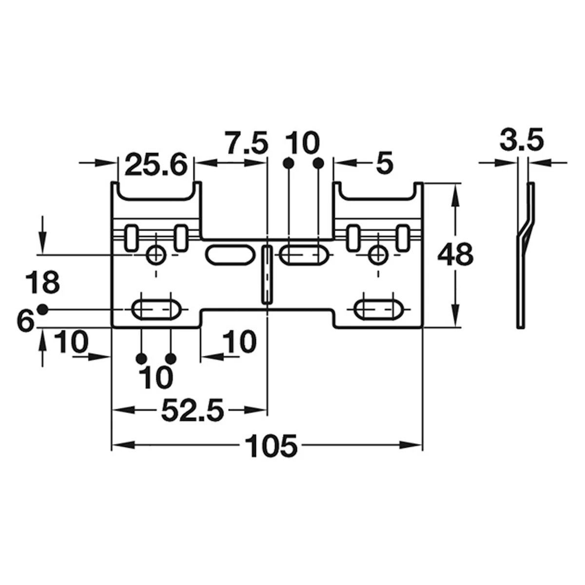 KOALA DOUBLE WALL FIXING PLATE ZP - Image 2