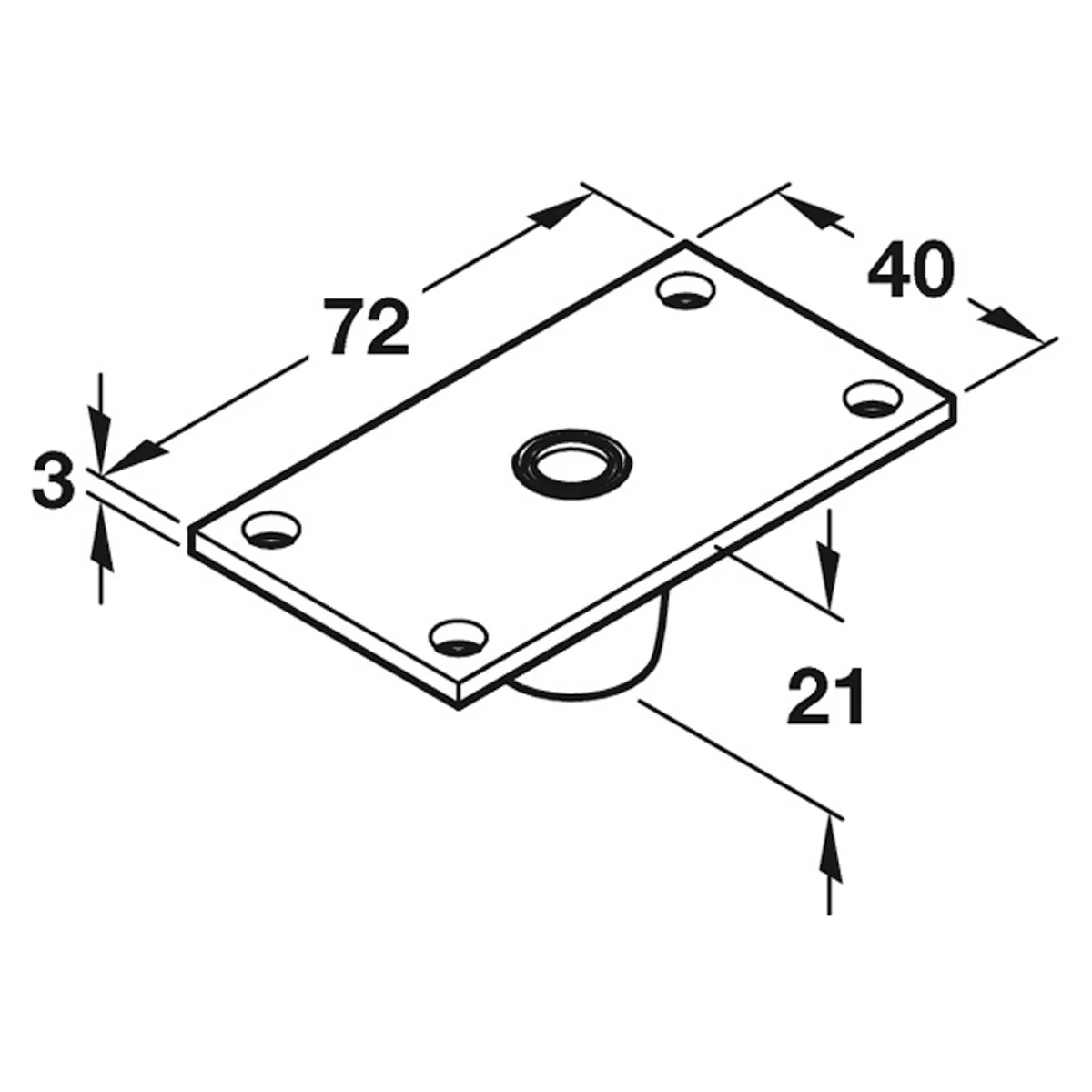 LARDER TOP ROLLER GUIDE SCR - Image 2