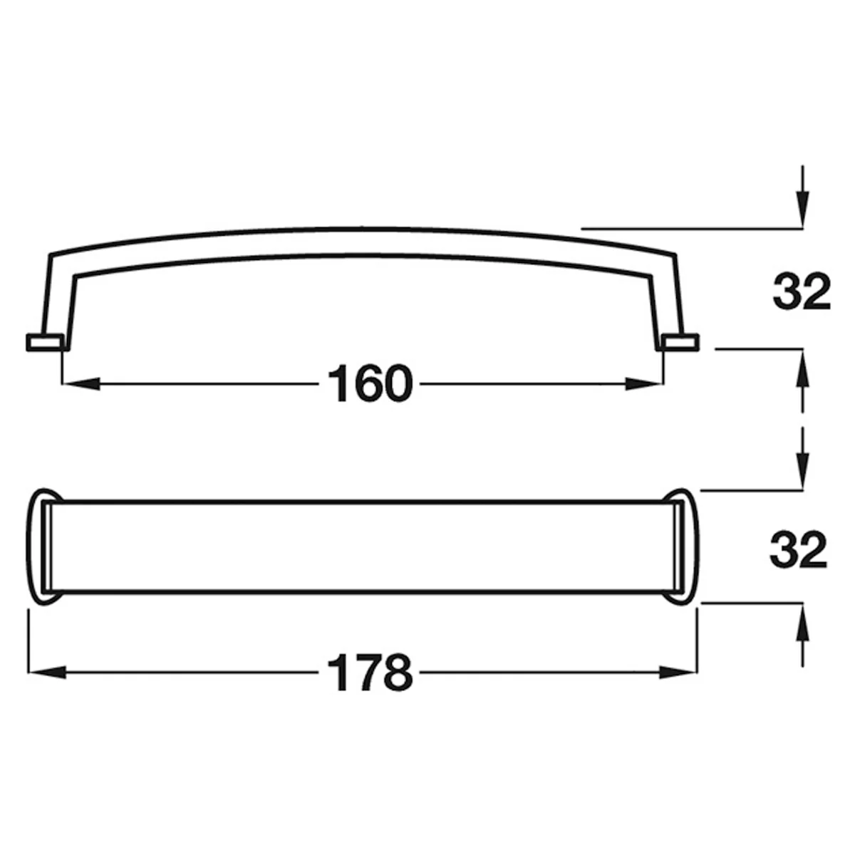 LEOPOLD D HANDLE 160HC ALU/SSE - Image 2