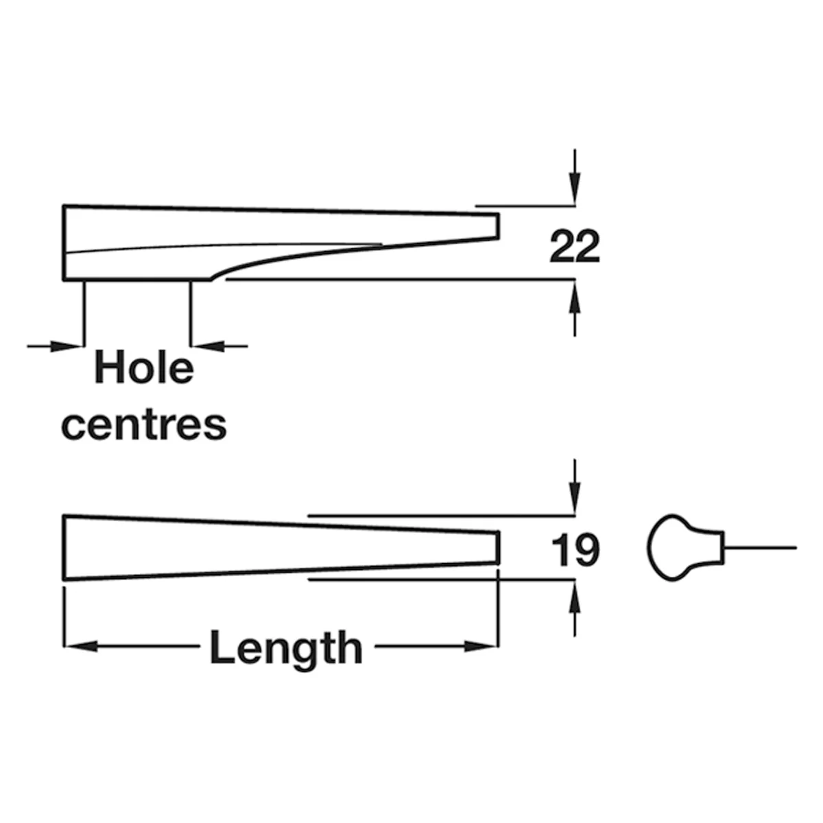 LIBRA PULL HANDLE 32HC 130 ZA/PC - Image 2