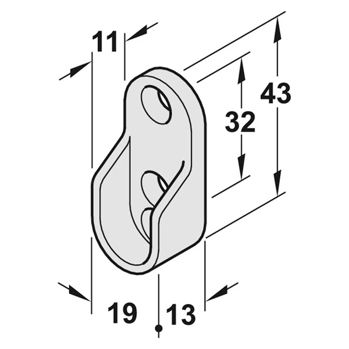 LOOX WARDROBE RAIL END ZA/PNI - Image 2