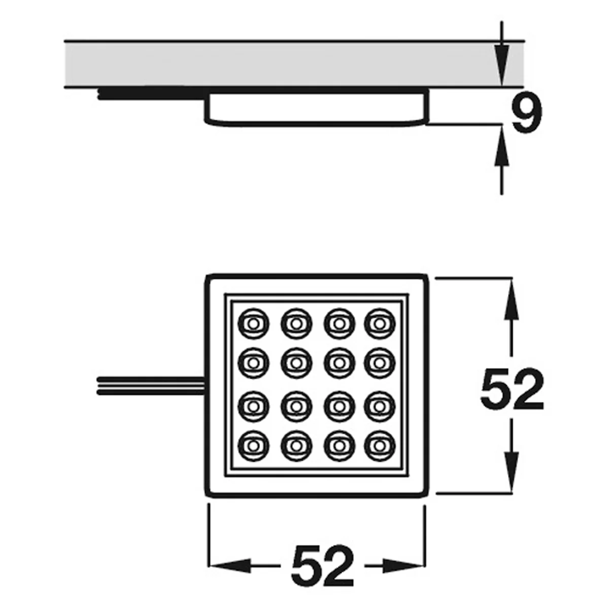 LOOX12V LED HE SQU DLGT 1LGT SSS/CW - Image 2