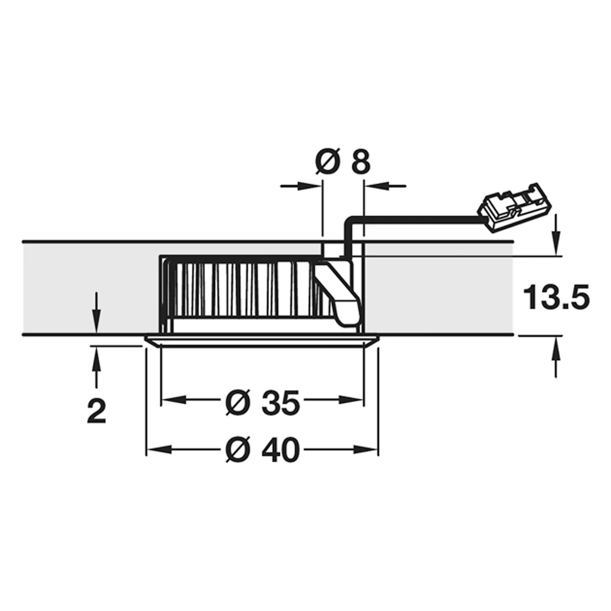 LOOX2040 REC BEZEL RND D40 SLV - Image 2
