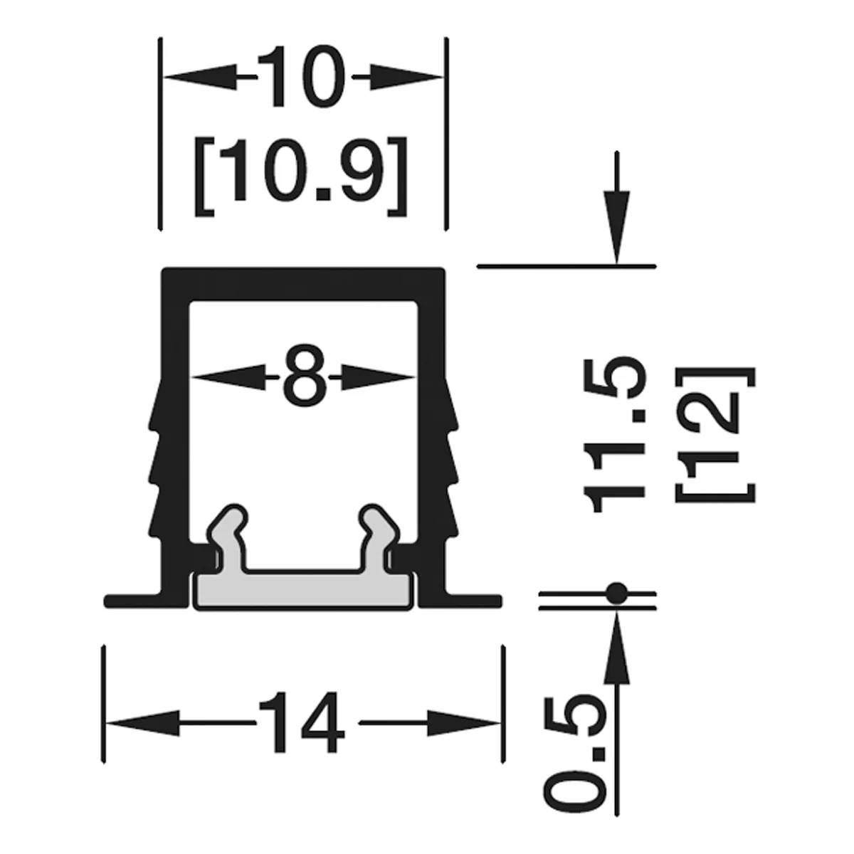 LOOX5 1104 ALU PROFILE 3000 BLK - Image 2