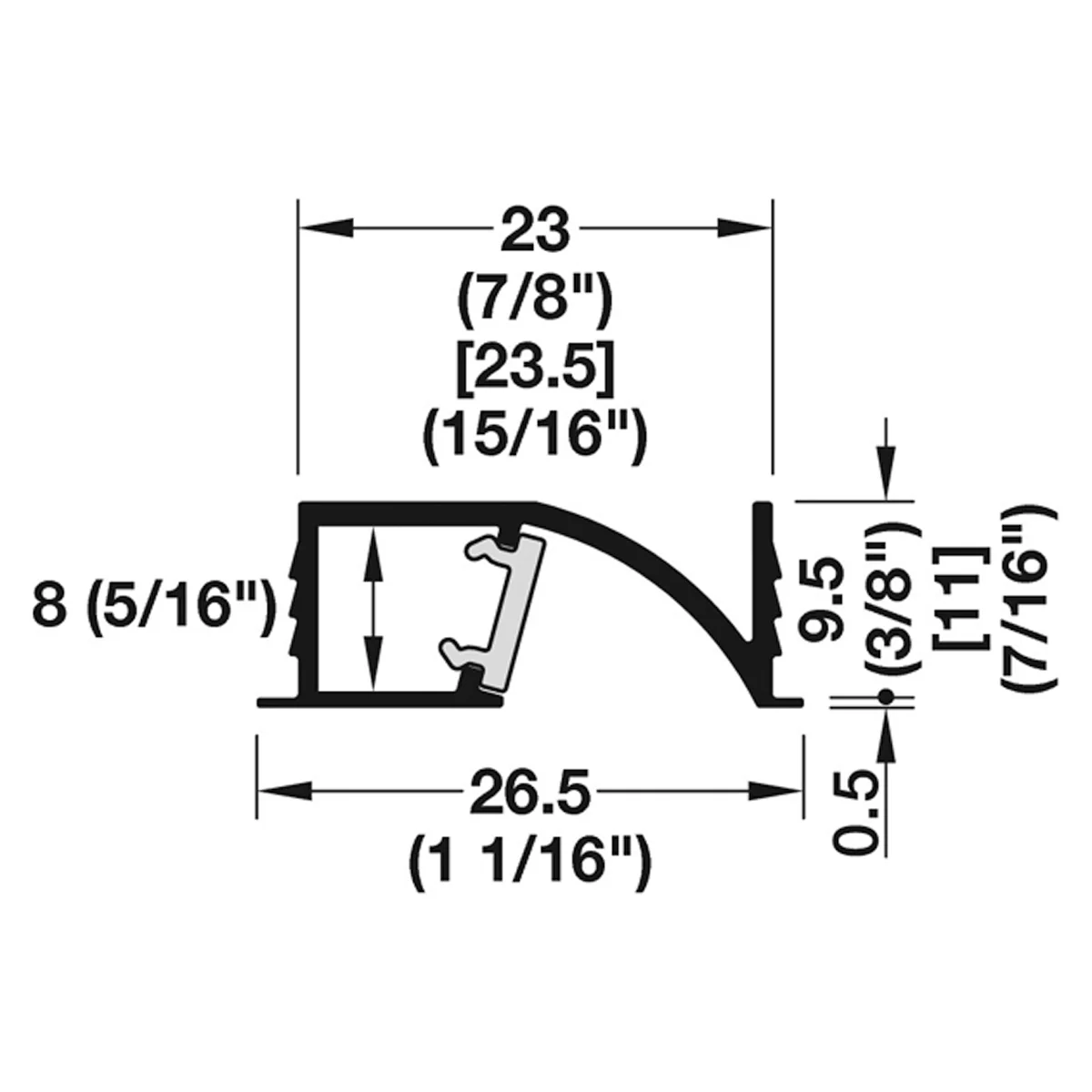 LOOX5 1107 ALU PROFILE 3000 SLV - Image 2