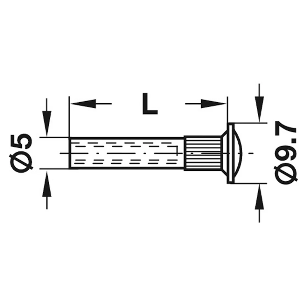 M4 THREADED SLEEVE D5x35 PNP x100 - Image 2