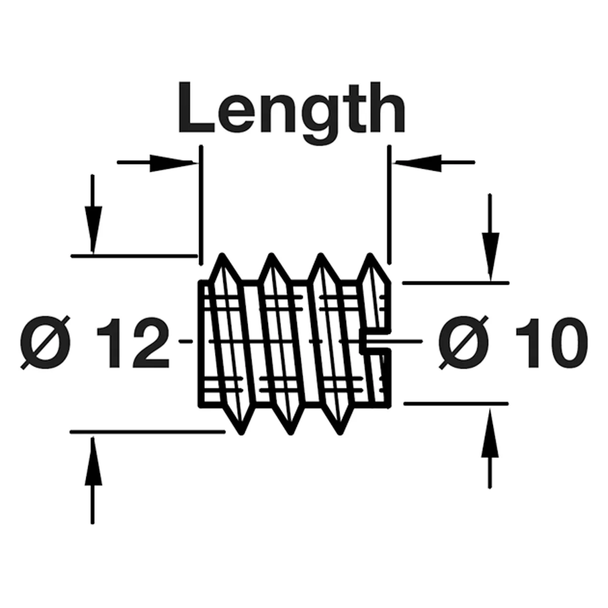 M06 SCREW IN SLEEVE D12.0x13 BRI x100 - Image 2