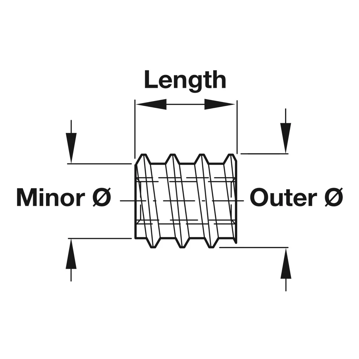 M08 SCREW IN SLEEVE D14.0x15 BRI x100 - Image 2