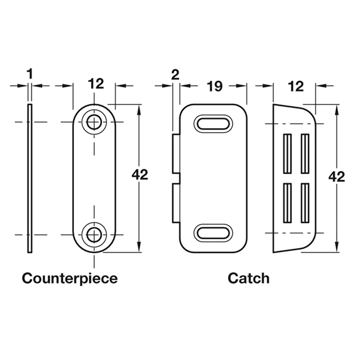 MAGNETIC CATCH 3KG PULL 45 PL/WHI - Image 2