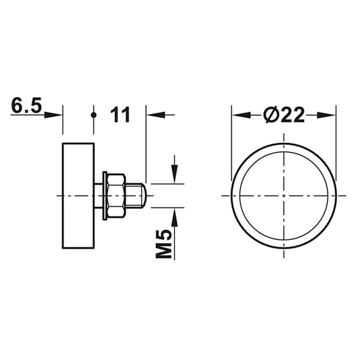 MAGNETIC CATCH FIXED 3KG ALL METAL - Image 2