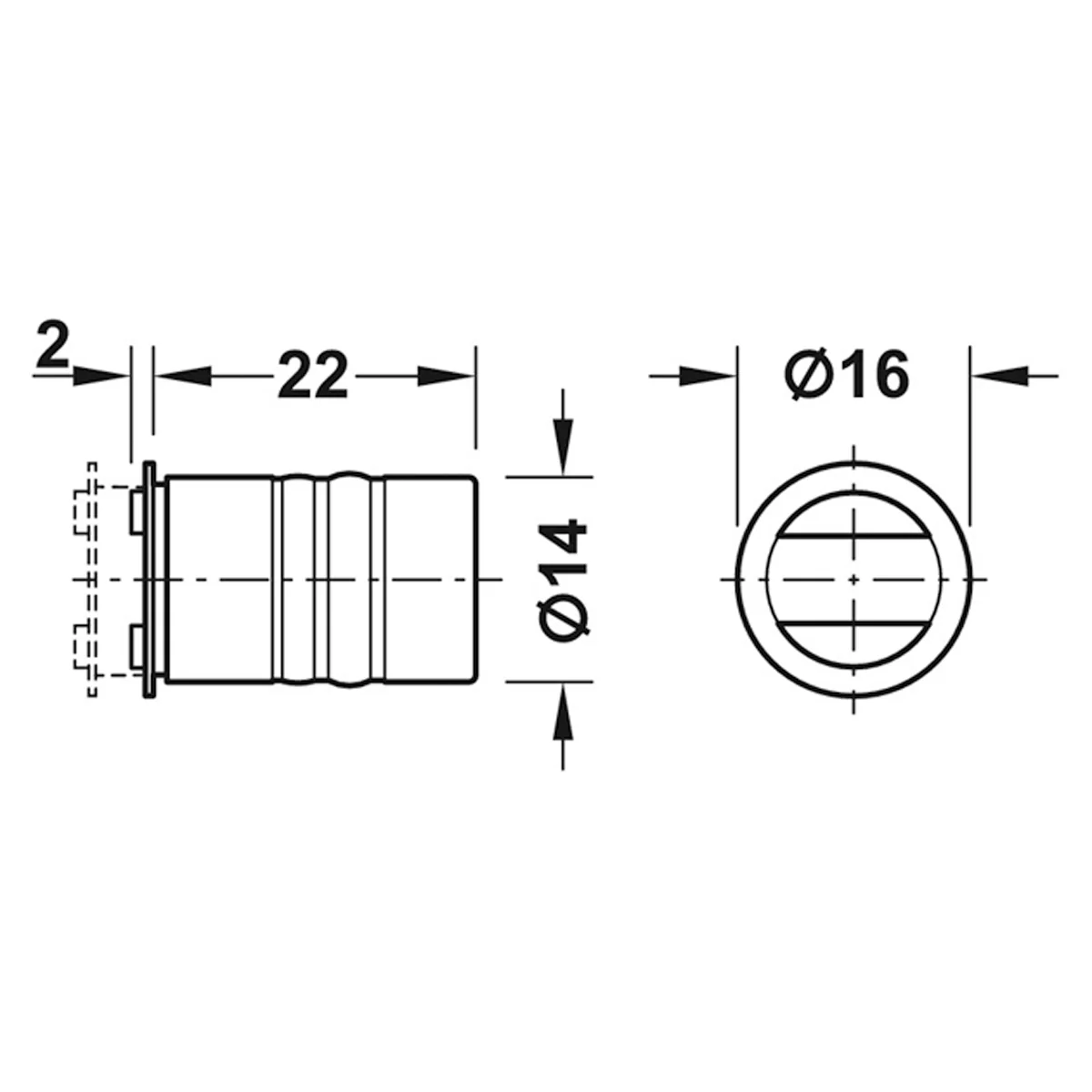 MAGNETIC CATCH FIXED 5KG BR/NP - Image 2
