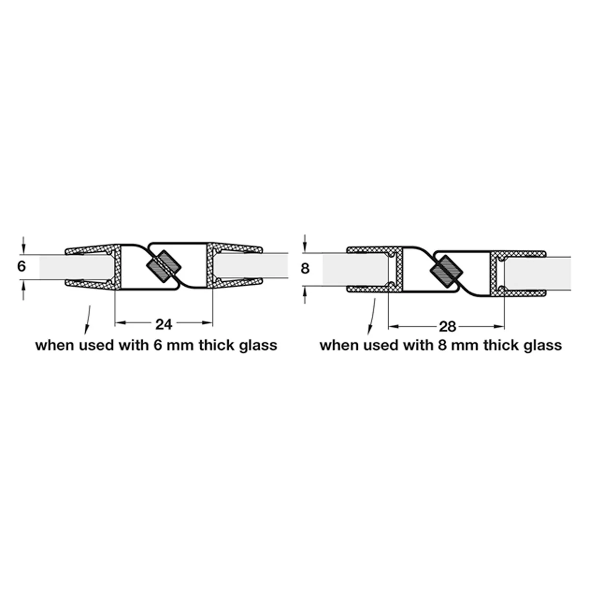 MAGNETIC SHOWER SEAL180deg 24-28x2010 - Image 2