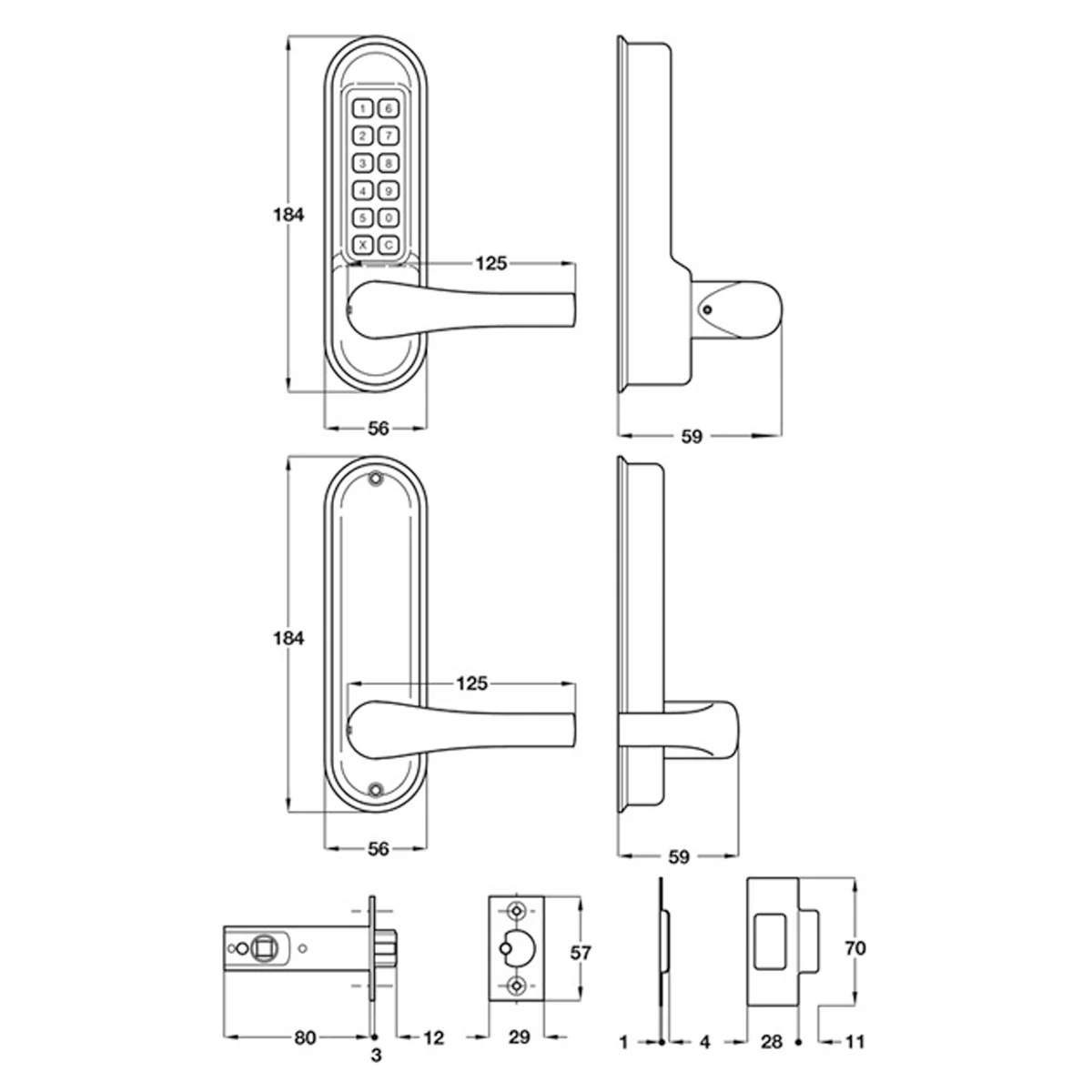 MECHANICAL CODELOCK HD TUB MORT LAT - Image 2