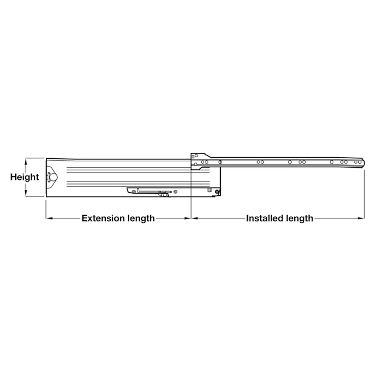 METAL DRAWER SIDE 150x350 ST/CWH - Image 2