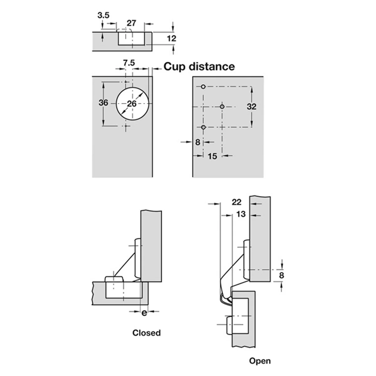 MINI HINGE 92deg SPRUNG O/LAY ST/NP - Image 2
