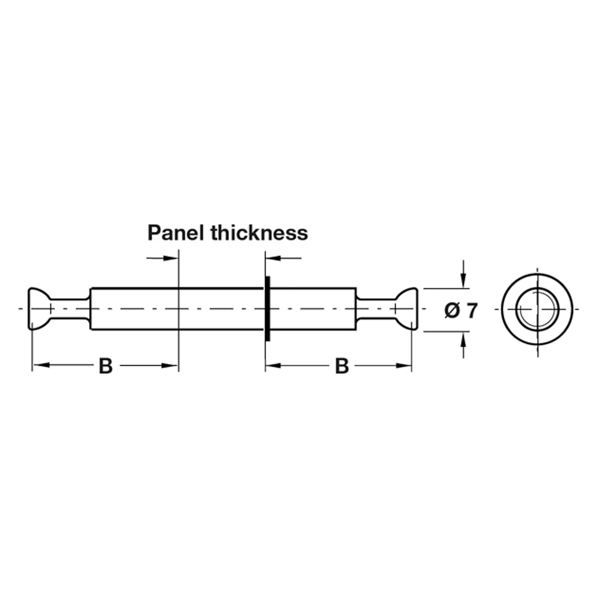 MINIFIX 15 DOUBLE ENDBOLT D7x34 GLV x100 - Image 2