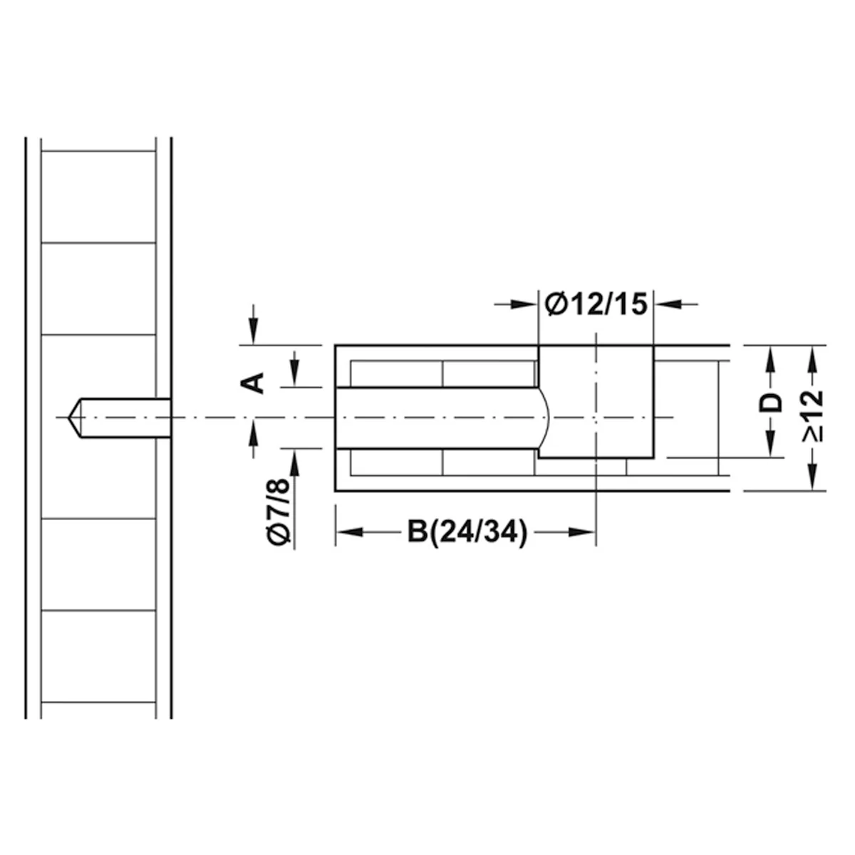 MINIFIX 15 HOUSING -RIM 06.5 PNP x100 - Image 2