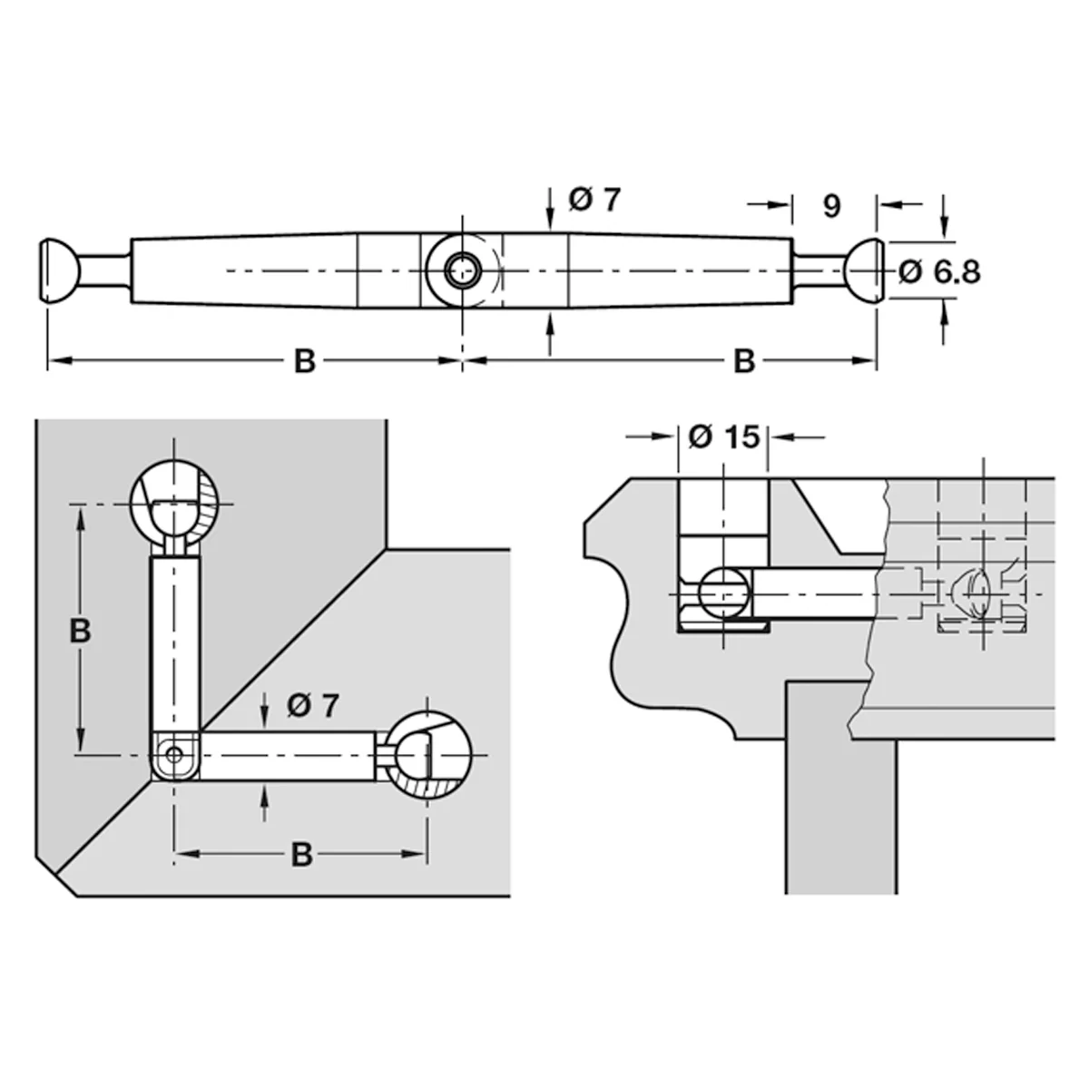 MINIFIX GV MITRE D6.8x24 GLV x100 - Image 2